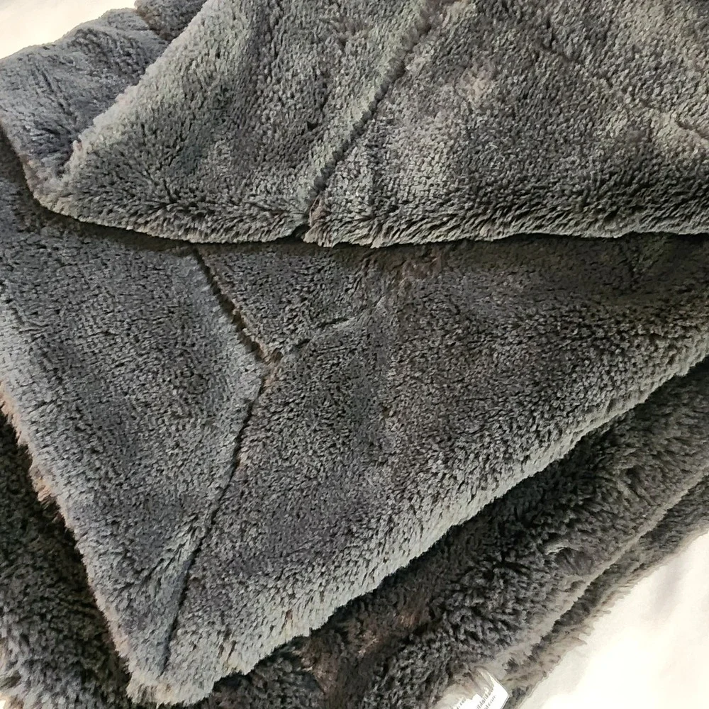 Saranoni minky Gray Blanket Luxury Soft Machine Wash 50x60